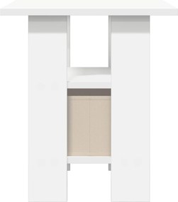 vidaXL Κομοδίνο Λευκό 41 x 40 x 45 εκ Επεξεργασμένο Ξύλο