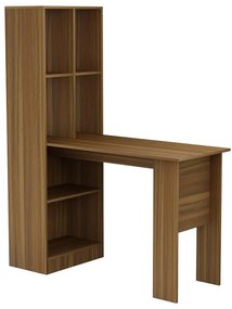 Γραφείο εργασίας με βιβλιοθήκη Acumen μελαμίνης καρυδί 120x50x150εκ 120x50x150 εκ.