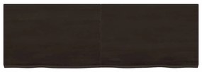 vidaXL Επιφάνεια Τραπεζιού Σκούρο Καφέ 120x40x(2-4)εκ Επεξ. Μασίφ Δρυς