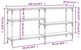 ΤΡΑΠΕΖΙ ΚΟΝΣΟΛΑ SONOMA ΔΡΥΣ 160X29X75 ΕΚ. ΕΠΕΞΕΡΓΑΣΜΕΝΟ ΞΥΛΟ 834086