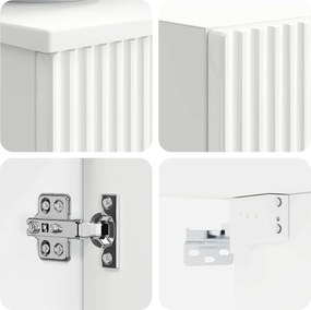 vidaXL Σετ Επίπλων Μπάνιου 2 τμχ. Λευκό 33 x 34,5 x 100 εκ