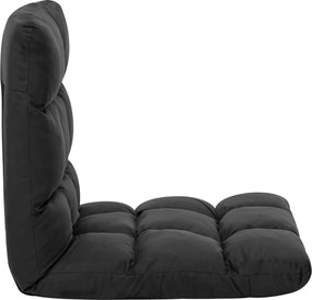 vidaXL Καρέκλα Δαπέδου Πτυσσόμενη Μαύρη από Μικροΐνες