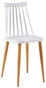 Καρέκλα Mirella Λευκή 20-0212 42Χ45,5Χ78,5cm Μέταλλο,Πολυπροπυλένιο