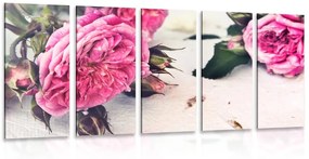 5 μέρη εικόνα τριαντάφυλλα ανθισμένα - 100x50