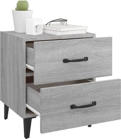vidaXL Κομοδίνο Γκρι Sonoma 40 x 35 x 47,5 εκ.