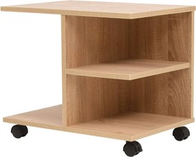 vidaXL Ραφιέρα με Ρόδες Χρώμα Δρυός 50 x 35 x 42 εκ.