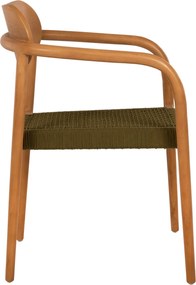 ΠΟΛΥΘΡΟΝΑ OSLO HM9636.05 ΞΥΛΟ TEAK ΦΥΣΙΚΟ &amp; ΣΧΟΙΝΙ--B’ΔΙΑΛΟΓΗΣ 55x54x80Yεκ.