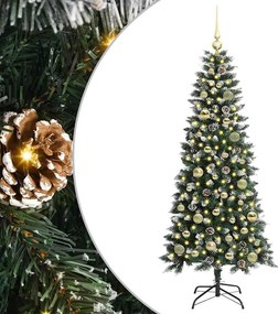 vidaXL Τεχνητό Χριστουγεννιάτικο Δέντρο με 150 LED Πράσινο 150 cm