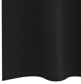 vidaXL Κουρτίνες με κουρτίνες 2 pcs Μαύρο 225 x 140 εκ. Πολυεστέρας