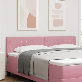 vidaXL Κεφαλάρι με Κρύσταλλο και Τρουκάρες Ροζ 180 εκ Βελούδο