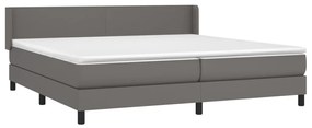 ΚΡΕΒΑΤΙ BOXSPRING ΜΕ ΣΤΡΩΜΑ ΓΚΡΙ 200X200 ΕΚ. ΣΥΝΘΕΤΙΚΟ ΔΕΡΜΑ 3130683