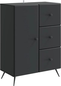 vidaXL Πλαϊνό γραφείο Μαύρο 66 x 34,5 x 90 εκ Επεξεργασμένο Ξύλο