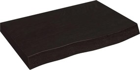vidaXL Ράφι Τοίχου Σκούρο Καφέ 60x40x(2-6) εκ. Επεξ. Μασίφ Ξύλο Δρυός