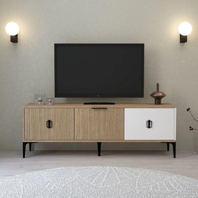 Έπιπλο Τηλεόρασης Δρυς / Λευκό GRICIR 150x35x18