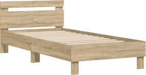 vidaXL Πλαίσιο Κρεβατιού με Κεφαλάρι Sonoma Δρυς 100x200εκ. Επεξ. Ξύλο