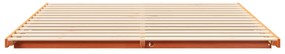 vidaXL Κρεβάτι δαπέδου Καφέ κεριού 200 x 200 cm Μασίφ ξύλο πεύκου