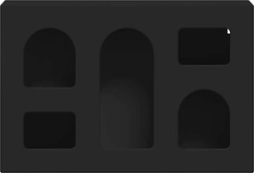 vidaXL Κρεμαστό ντουλάπι Μαύρο 60 x 20 x 40 εκ Επεξεργασμένο ξύλο