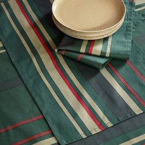 Καρέ Tinsel Green-Red Nima 85X85 100% Cotton