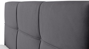 Επενδυμένο Κρεβάτι Manhattan-Anthraki-110 x 200-Ξύλα Ελάτου