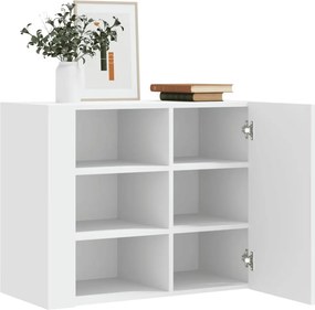 vidaXL Ντουλάπι Τοίχου Λευκό 75 x 35 x 60 εκ. από Επεξεργασμένο Ξύλο