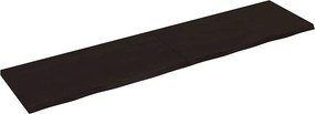 vidaXL Πάγκος Μπάνιου Σκούρο Καφέ 200x50x(2-4) εκ. Επεξεργ. Μασίφ Ξύλο