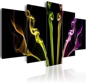 Πίνακας - Multicolored streaks - 5 pieces 100x50