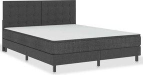 vidaXL Κρεβάτι Boxspring Σκούρο Γκρι 180 x 200 εκ. Υφασμάτινο