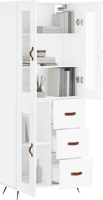 vidaXL Ντουλάπι Λευκό 69,5x34x180 εκ. από Επεξεργασμένο Ξύλο