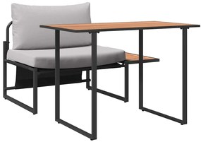 vidaXL Εξωτερική Καρέκλα Χάλυβα 2 pcs Ανοιχτό γκρι Ατσάλι