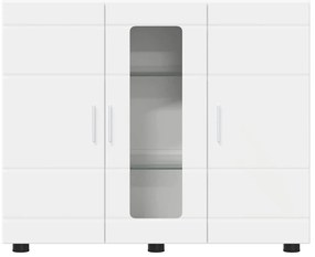 vidaXL Πλαϊνό γραφείο Λευκό 55.5 x 29 x 100 εκ Επεξεργασμένο ξύλο