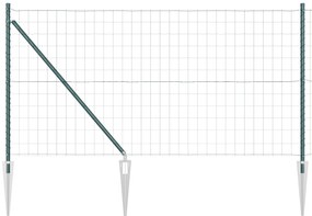 vidaXL Ευρωπαϊκή Περίφραξη με 13 Αγκάθια 1.2x25 μ Γαλβανισμένο Σίδηρο Πράσινο