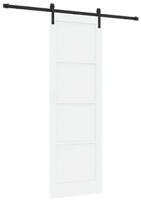 vidaXL Συρόμενη Πόρτα Λευκό και μαύρο 78 x 232 cm