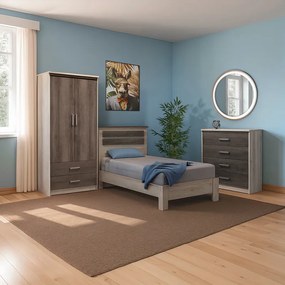 Φοιτητικό πακέτο επίπλων κρεβατοκάμαρας Coziness  σετ 3τεμ