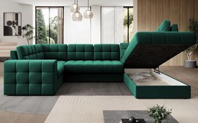 Γωνιακός καναπές Bale U-Prasino-Δεξιά