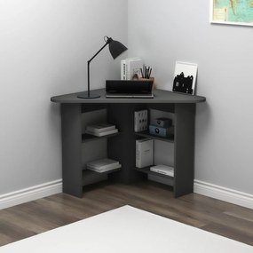 Stewehome Γωνιακό Γραφείο Υπολογιστή με Ράφια 80x80x73.8 cm
