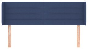 vidaXL Κεφαλάρι με Πτερύγια Μπλε 147x16x78/88 εκ. Υφασμάτινο