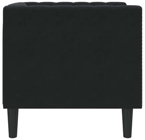 vidaXL Πολυθρόνα Τσέστερφιλντ Μαύρο 71 x 74.5 x 70.5 εκ. Βελούδο