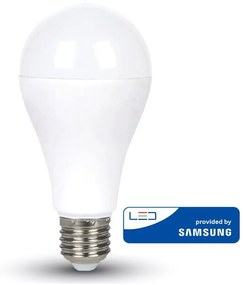 LED V-TAC Λάμπα E27 15W SAMSUNG CHIP A65 Thermoplastic Θερμό Λευκό 159