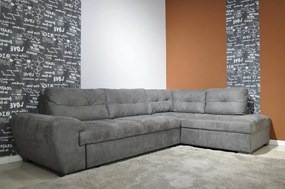 Γωνιακός καναπές- κρεβάτι Lina Γκρι 300x195x96cm – Δεξιά Γωνία – LIN-AL4624