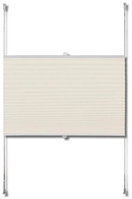 vidaXL Πλισέ ρόλερ σκίασης 90x150cm Κρεμ
