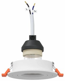 vidaXL Spotlights με προβολείς 6 pcs Λευκό 9 x 9 x cm Αλουμίνιο