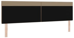 vidaXL LED κεφαλάρι Καπουτσίνο 200 cm Τεχνητό Δέρμα