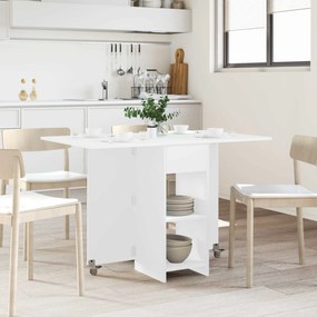 vidaXL Τραπέζι φαγητού 115 x 70 x 75 εκ. Επεξεργασμένο Ξύλο Λευκό