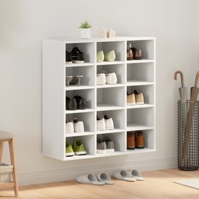 vidaXL Ντουλάπα Παπουτσιών Λευκό 52.5 x 30 x 50 εκ. Επεξεργασμένο ξύλο