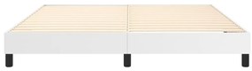 vidaXL Σκελετός Κρεβατιού με Ελατήρια Λευκό 160x200 εκ. από Συνθετικό Δέρμα
