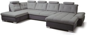 Γωνιακός καναπές Alcare XL-Αριστερή-Gkri anoixto - Gkri skouro