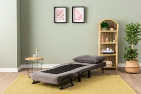 Πολυθρόνα-Κρεβάτι Γκρι SENTO SINGLE 75x50x75