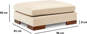 Γωνιακός Καναπές με Δεξιά Γωνία Μπεζ CEDOL 313x193x80