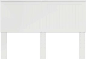 vidaXL Κεφαλάρι με κεφαλάρι Λαμπερό Λευκό 140 cm Επεξεργασμένο ξύλο