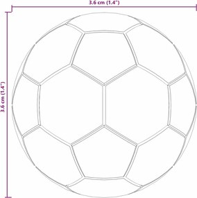 vidaXL Τραπέζια Ποδοσφαίρου 12 pcs Λευκό 3,6 x 3,6 εκ. Πολυπροπυλένιο